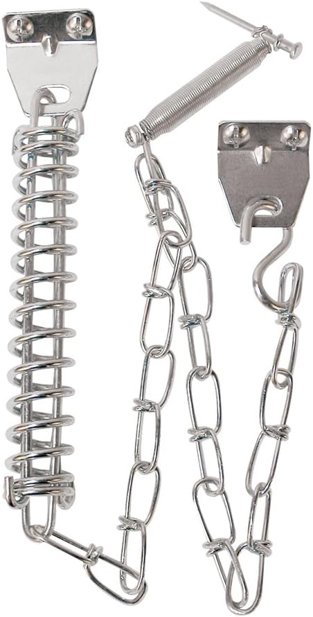 Wright Products V11 Steel Screen and Storm Door Chain Stop-Absorbs Shock from Wind, Zinc