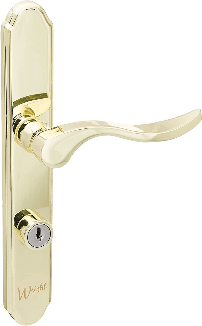 Wright Products - Serenade Mortise Keyed Lever Latch Set, Polished Brass