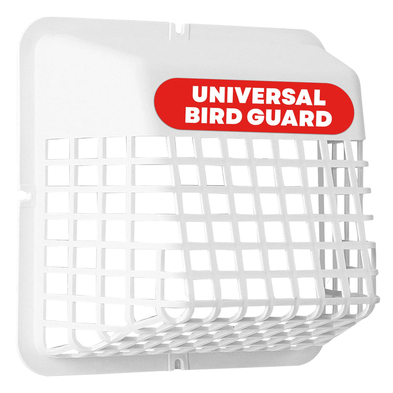 Deflecto DEFUBGWL Universal Bird Guard, Fits 3" to 4" Vents, White (UBGWL) White (UBGWL)