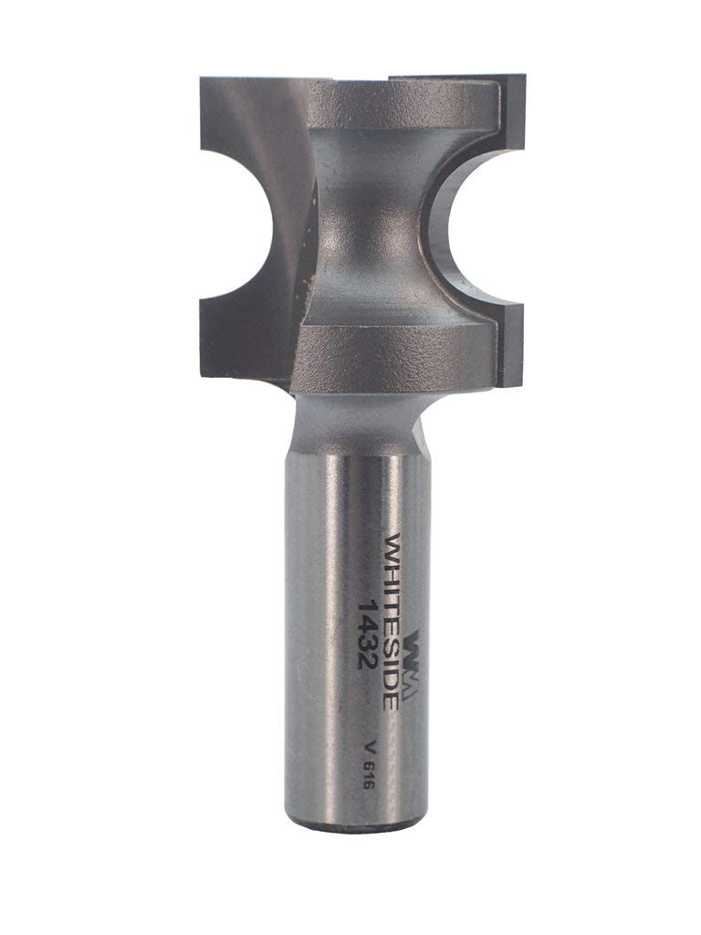 Whiteside 1432 Half Round (Bull Nose) Router Bit: 1/2 Inch Opening of Cutter, 1/4 Inch Radius, 1 Inch Cutting Length, 1/2 Inch Shank, 1-1/8 Inch Large Diameter