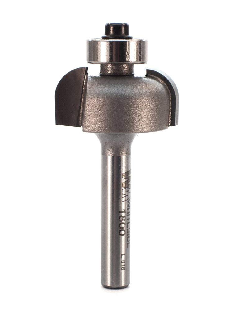 Whiteside Router Bits 1800 Cove Bit with 1/4-Inch Radius, 1-Inch Large Diameter 1/2-Inch Cutting Length
