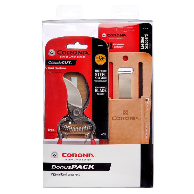 Corona Clipper SP9934 3/4-Inch Bypass Pruning Shears with Bonus Leather Scabbard 3/4-Inch Pruning Kit