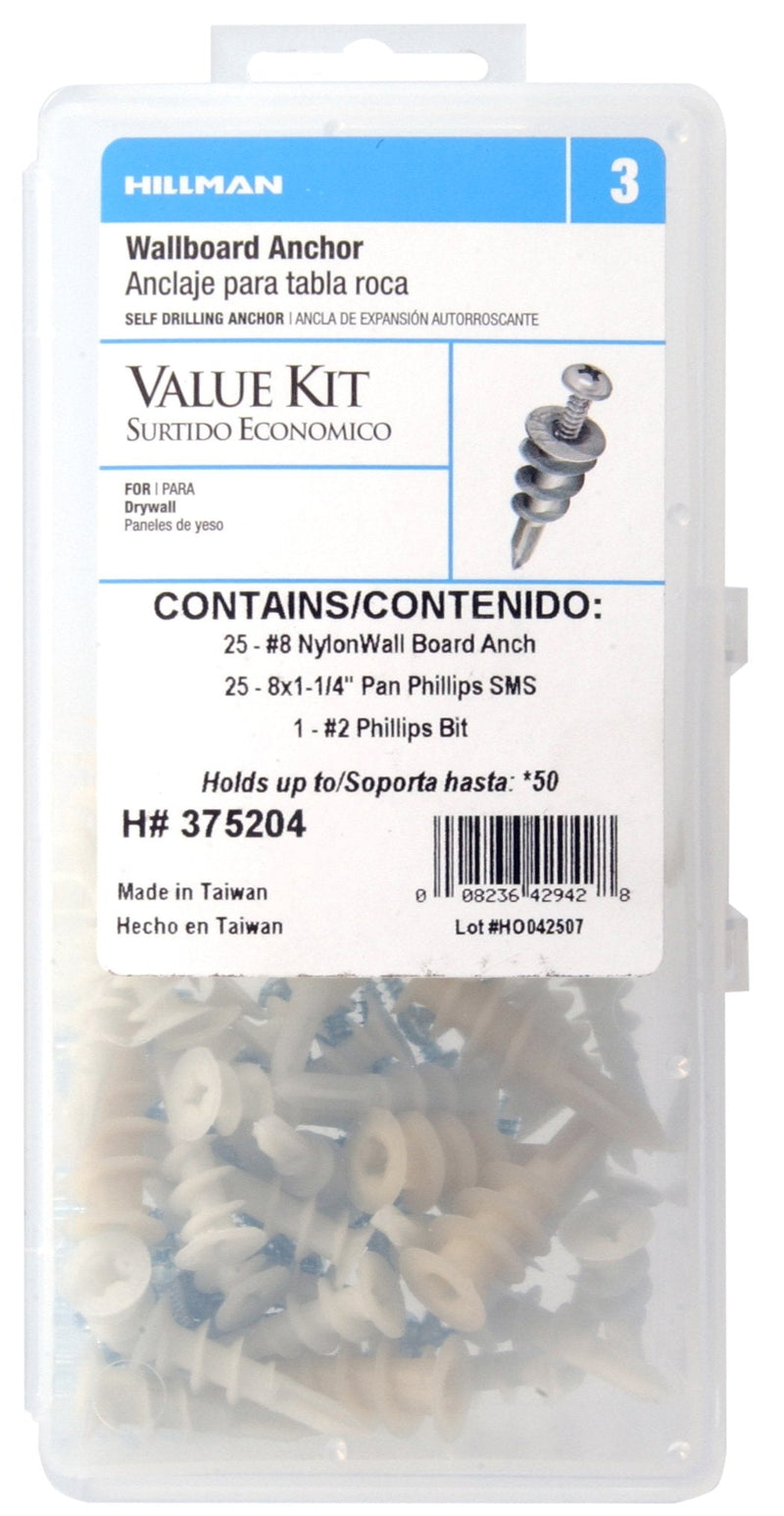 The Hillman Group 375204 Wall Anchor 1 Count (Pack of 1)