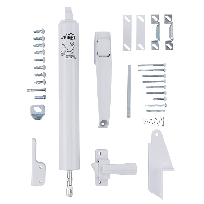 Wright Products VLANWH Lanai Corrosion Resistant Storm and Screen Door Hardware Kit, White
