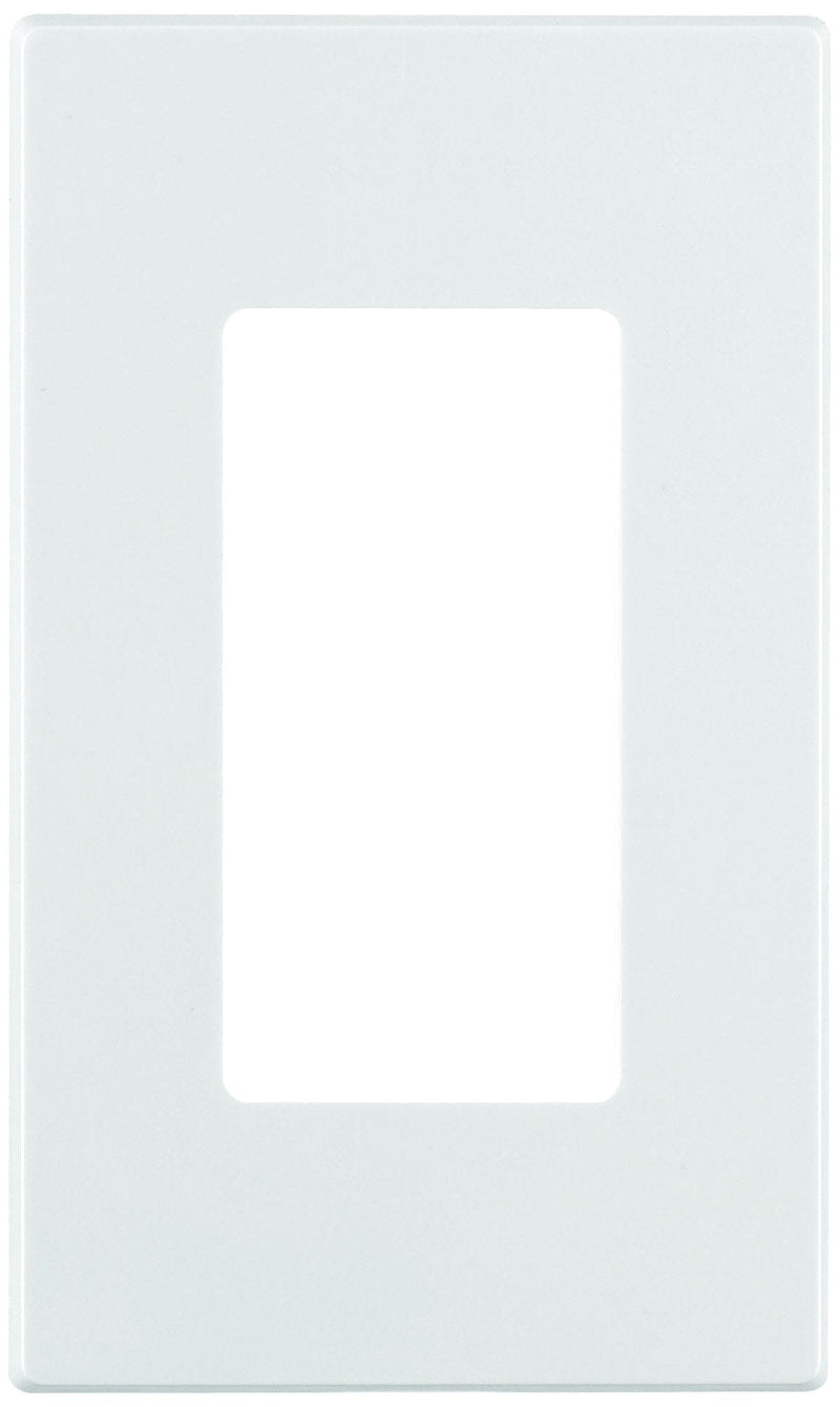 Leviton + 80301-SW + 1-Gang Decora Plus Screwless Wall Plate + White