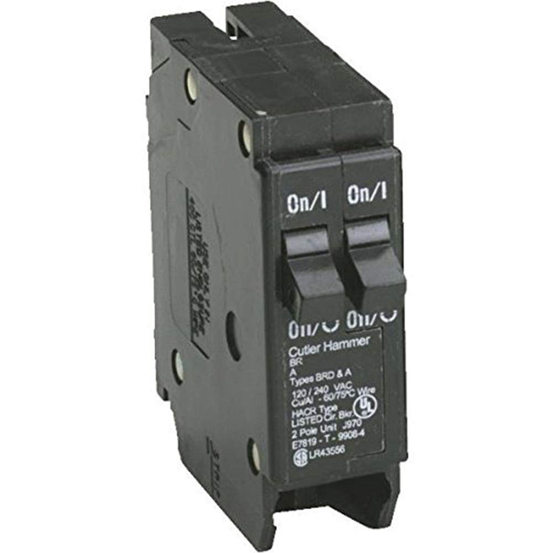 EATON CORPORATION Eaton Br2020 Single Pole Tandem, 120V, 2-20-Amp Circuit Breaker, Pack of 1, Black