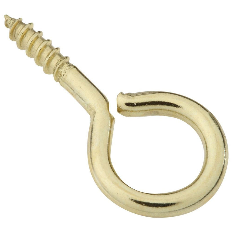 National Hardware N119-305 V2015 Screw Eyes - Solid Brass in Solid Brass, 5 pack,#12, 1-3/16" #12, 1-3/16"