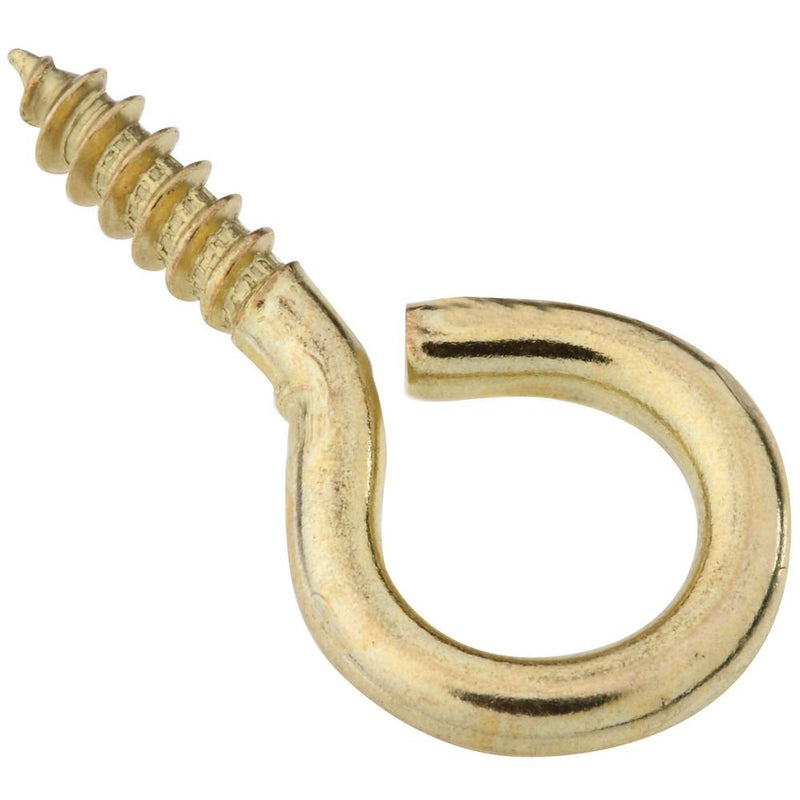 National Hardware N119-289 V2015 Screw Eyes - Solid Brass in Solid Brass, 4 pack #10, 1-3/8"