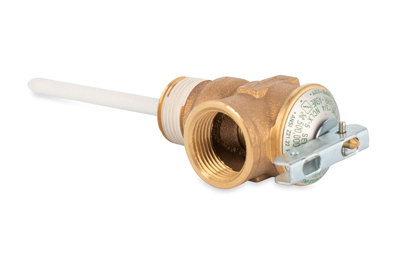 Camco Automatic Temperature and Pressure Relief Valve with Extension Probe and Lever | Features an All Brass Body with a Stainless Steel Pressure Spring | (10473) One Size