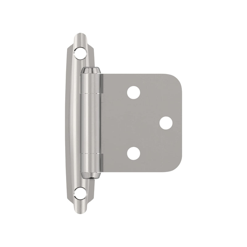 Variable Overlay Self-Closing, Face Mount Polished Chrome Hinge - 2 Pack