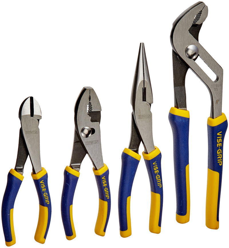 IRWIN VISE-GRIP Pliers Set, 4-Piece (2078707), Blue Regular Pliers