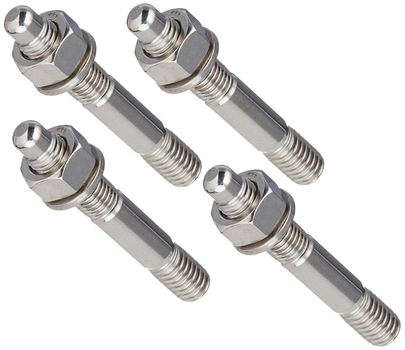 ARP Carburetor Stud, 5/16-18 and 5/16-24 in Thread, 2.225 in Long, Hex Nuts, Stainless, Polished, Set of 4