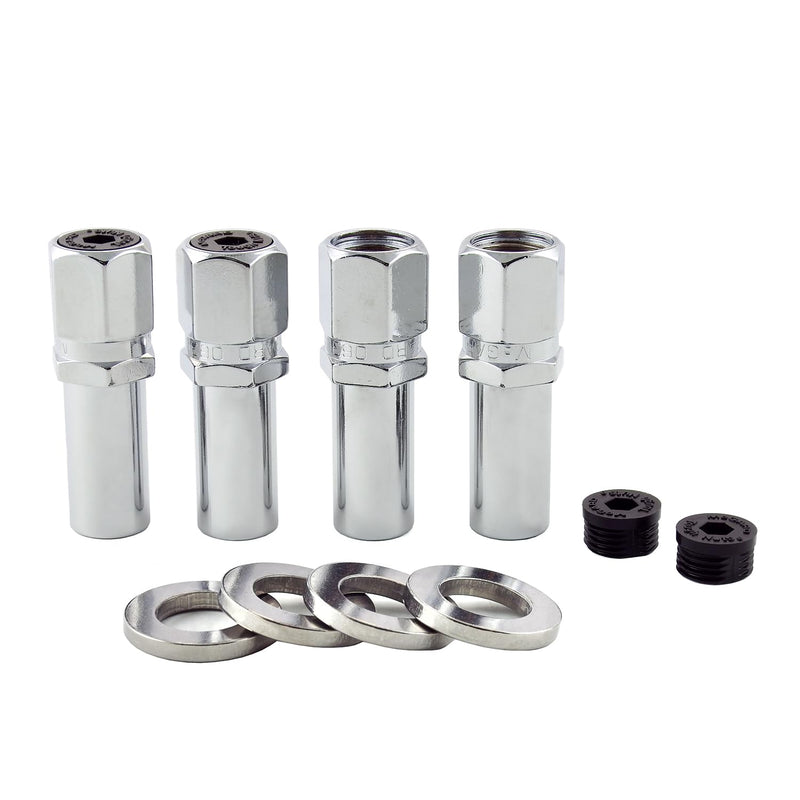 McGard 63001 Chrome Racing 1.365" Shank Style Lug Nut Set (7/16" - 20 Thread Size) - Set of 4