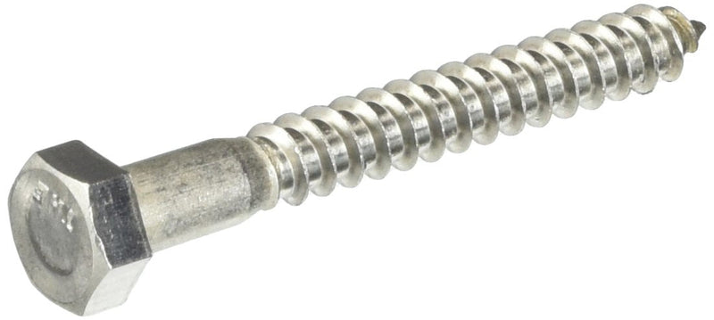 Hillman 832038 5/16 x 2-1/2-Inch Stainless Steel Hex Lag Screws, 25-Pack