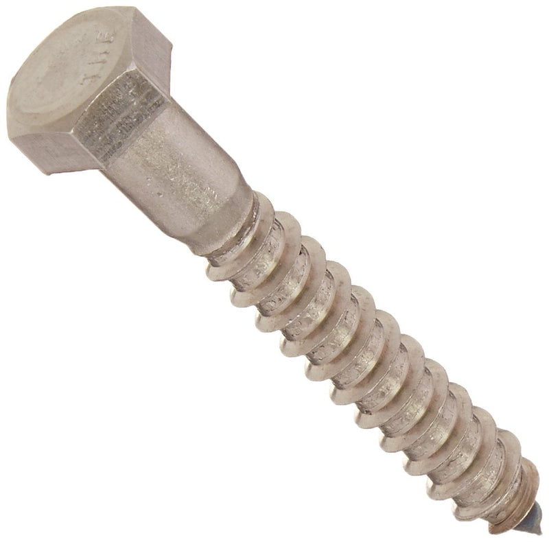 The Hillman Group 832068 3/8 x 2-1/2-Inch Stainless Steel Hex Lag Screw, 25-Pack