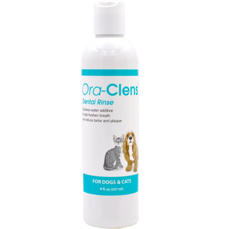 Ora-Clens Dental Rinse for Dogs & Cats - Cleans Teeth, Freshens Breath - Antimicrobial - 8 fl oz - PawsPlanet Australia