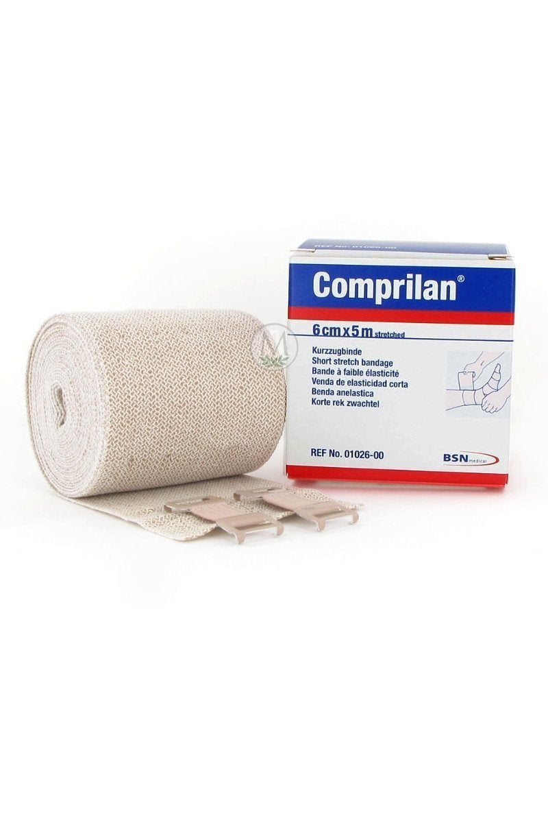 Short Stretch Compression Bandage, 6cm x 5m Stretched, Latex Free Bandage
