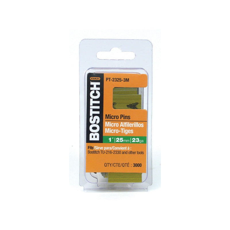 BOSTITCH Pin Nails, 23GA, 3/4-Inch, 3000-Pack (PT-2319-3M)