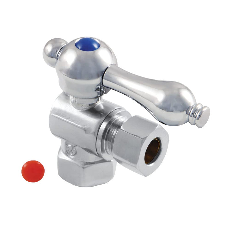 Kingston CC33101 Quarter-Turn Angle Shut-Off Valve, Polished Chrome