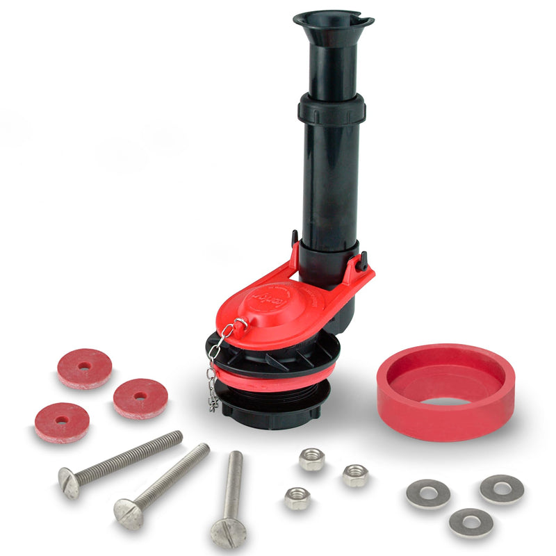 Lavelle 4030PK Korky 2-Inch Adjustable Flush Valve Kit with Tank-to-Bowl Gasket and Hardware, Black