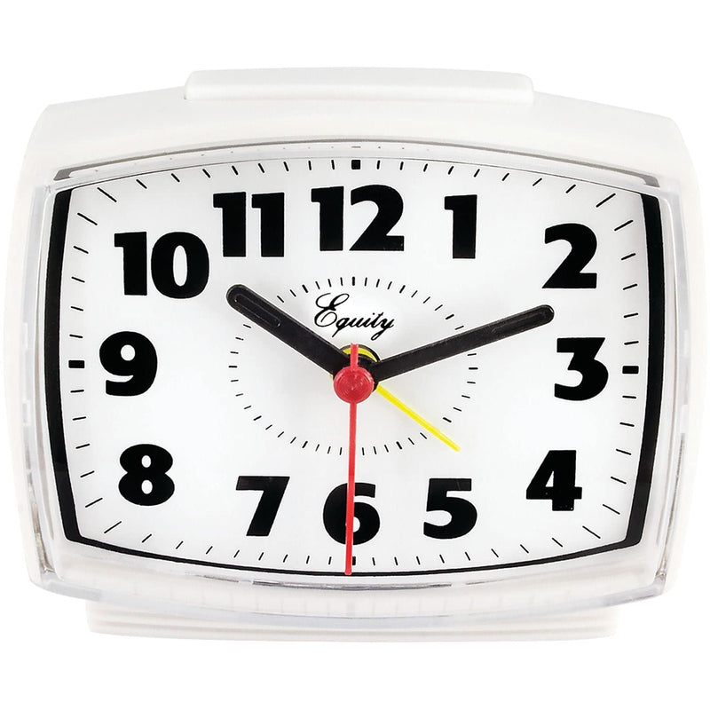 Equity 33100 Electric Silent Analog Alarm Clock with Lighted Dial Pack of 1