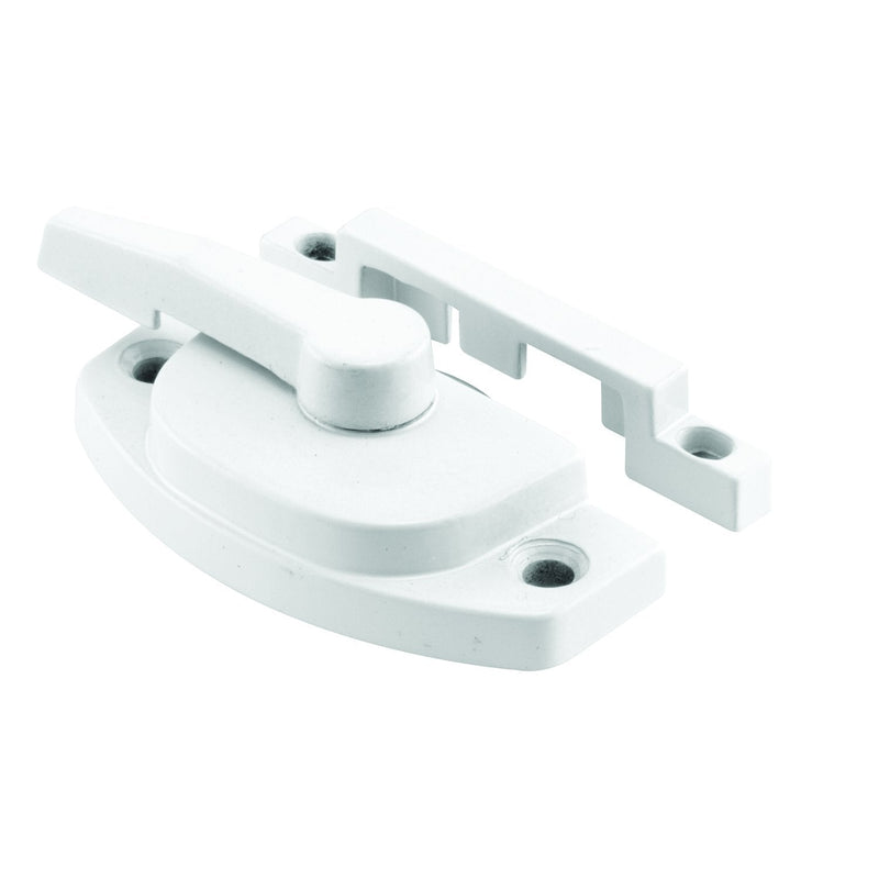 Prime-Line F 2588 Sash Lock, 2-1/16 In. Hole Centers, Fits Single and Double Hung vinyl Windows, Diecast, White, (Single Pack) 1 Count (Pack of 1)