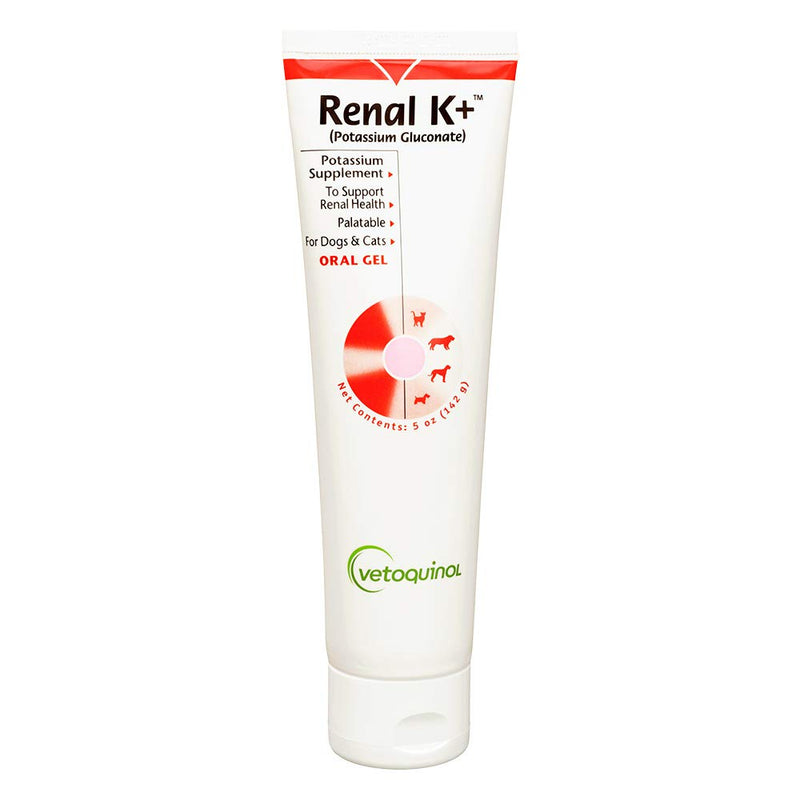 Vetoquinol Renal K+ (Potassium Gluconate) Potassium Supplement Gel for Dogs and Cats, 5oz - NewNest Australia