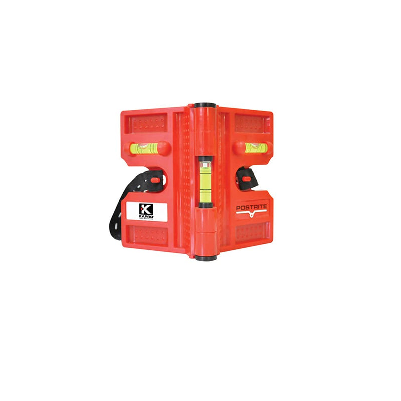 Kapro - 340 Postrite Post Level - Adjustable Folding Post Level - For Use on Posts and Pipes - Includes Strap and 3 Vials - Magnetic Postrite - Magnetic
