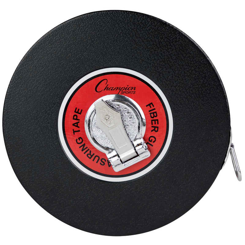 Champion Sports Closed Reel Measure Tape - Sturdy Measuring Tapes with Hand Crank for Track and Field, Long Jump, Landscaping - Multiple Styles 100' / 30 Meter Multi