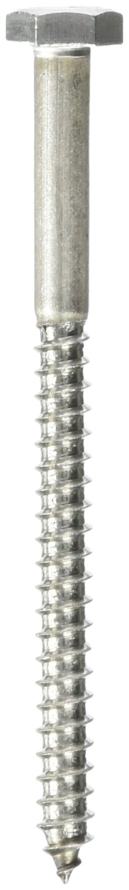 The Hillman Group 832014 1/4 x 3-1/2-Inch Stainless Steel Hex Lag Screw, 25-Pack