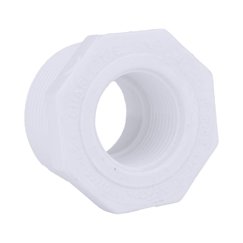 CHARLOTTE PIPE 1 1/4 x 3/4 SCH 40 RED BUSHING MPTXFPT PRESSURE (1 Unit Piece) 1 1/4 X 3/4 Inch ( EACH qty: 1 ) White
