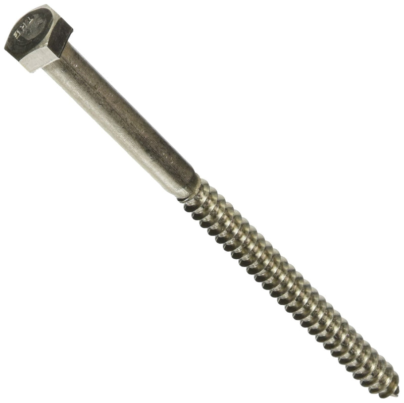 The Hillman Group 964596 5/16 x 5-Inch Stainless Steel Hex Lag Screw, 10-Pack