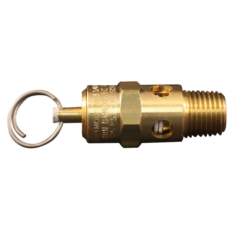 MILTON - S1090-125 Milton S-1090-125 1/4" MNPT ASME Safety Valve - 125 PSI Pop off Pressure