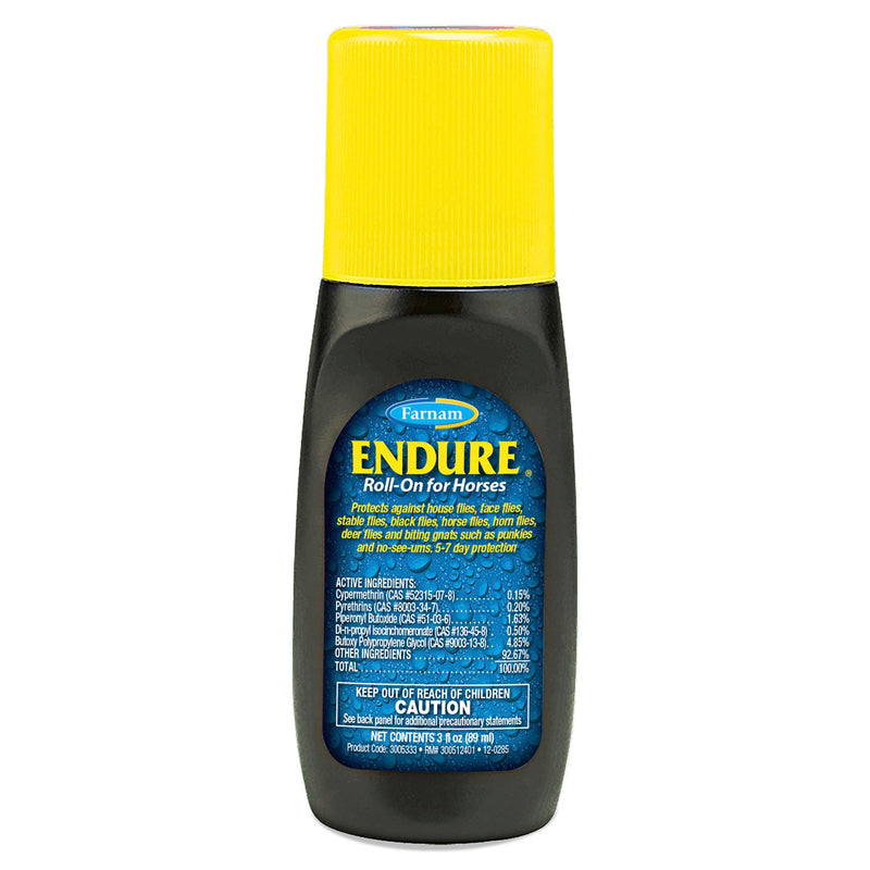 Farnam Endure Roll-On Fly Repellent for Horses, for Sensitive Areas, 3 Ounces 3 oz. Roll On - PawsPlanet Australia