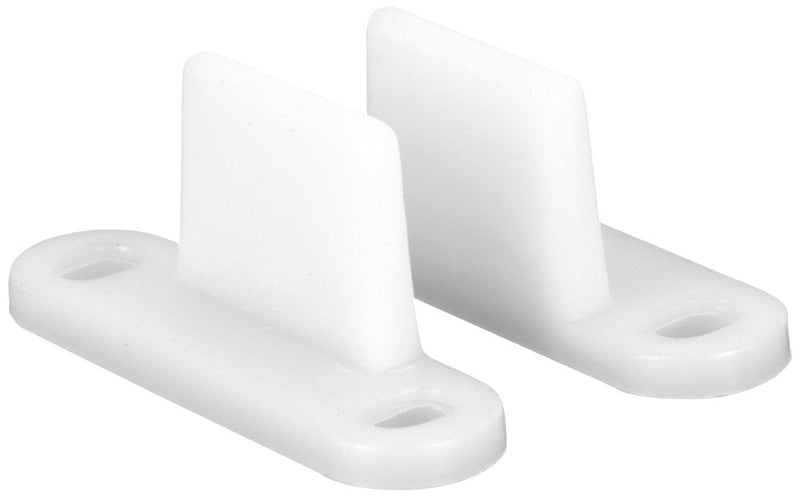 Prime-Line N 6567 Nylon, By-Pass Door Floor Guide (2 Pack) 2 Pack White