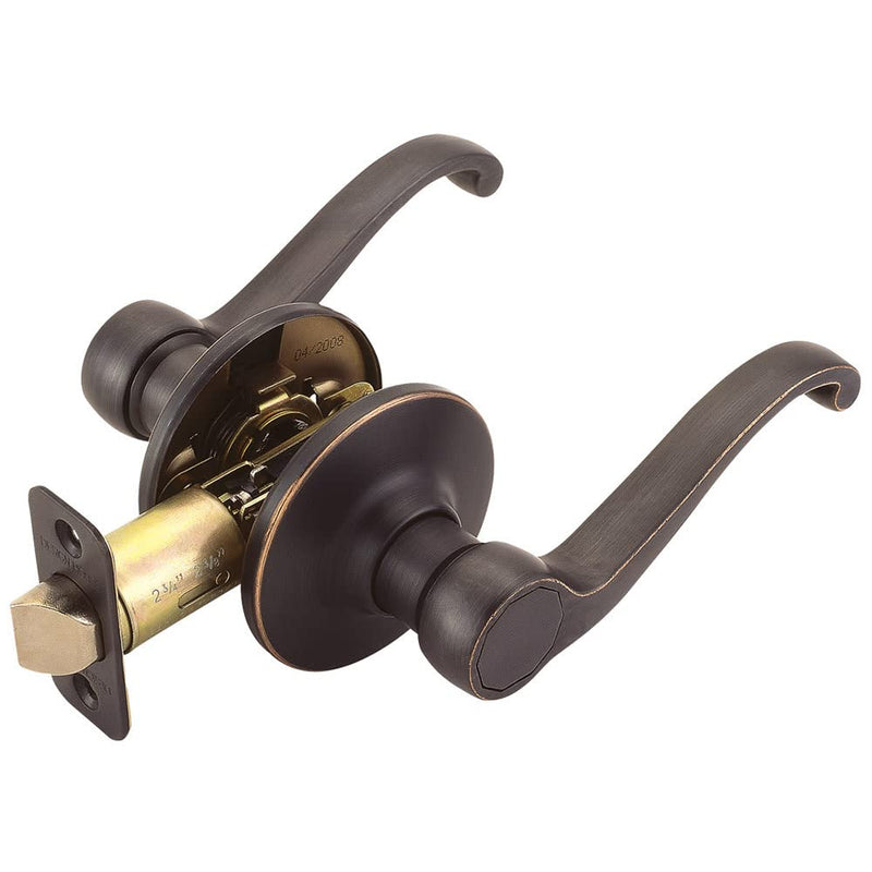 Design House Scroll Passage Door Lever for Hall and Closet, Fits Standard Doors, Oil Rubbed Bronze – Design House, 791624