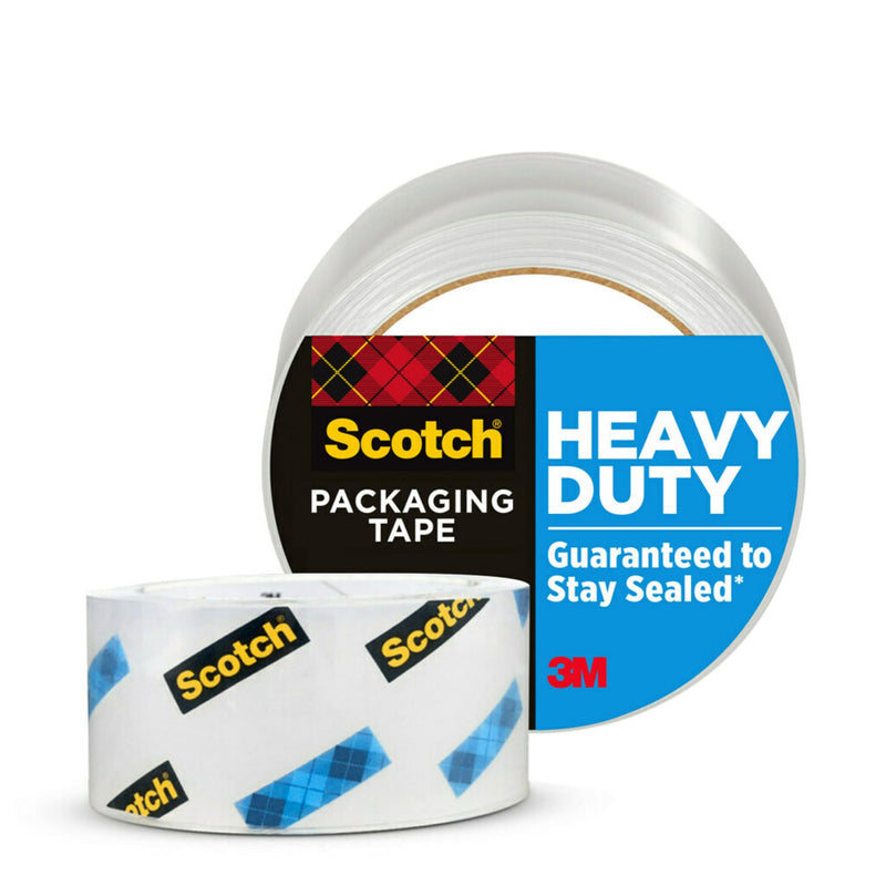 Scotch Heavy Duty Shipping Packing Tape, Clear, Shipping and Packaging Supplies, 1.88 in. x 54.6 yd., 1 Tape Roll 1 Count (Pack of 1)