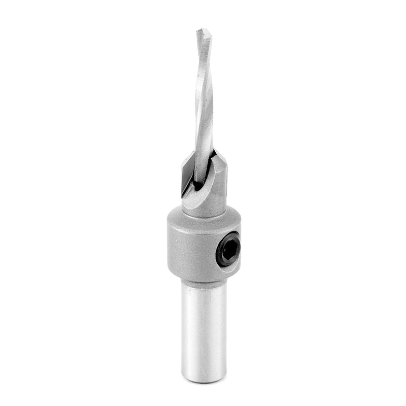 Amana Tool Carbide Tipped Countersink Drill Bit, 55203, 6 Screw, 5/16 Dia x 1/8 Drill Dia x 5/16 Round Shank