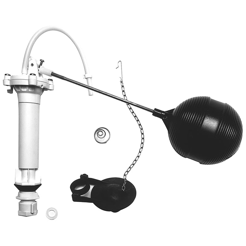Danco Complete Toilet Repair Kit, Fill Valve, Flapper, Rod, Float Replacement (80816), White