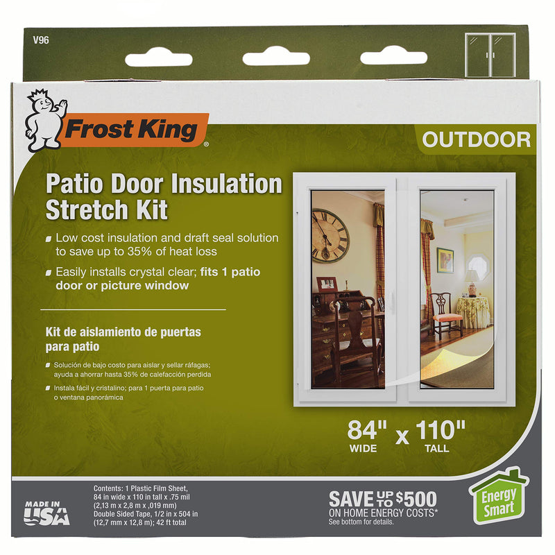 Frost King V96H Outdoor Stretch Window Kit, 84in x 110in, Clear, 84-Inch by 110-Inch - NewNest Australia