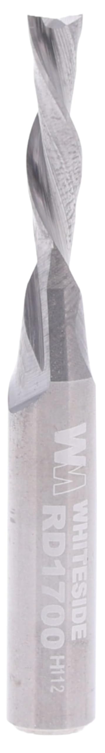 Whiteside RD1700 Spiral Downcut Straight Router Bit: 5/32 Inch Cutting Diameter, 1/4 Inch Shank, 5/8 Inch Cutting Length