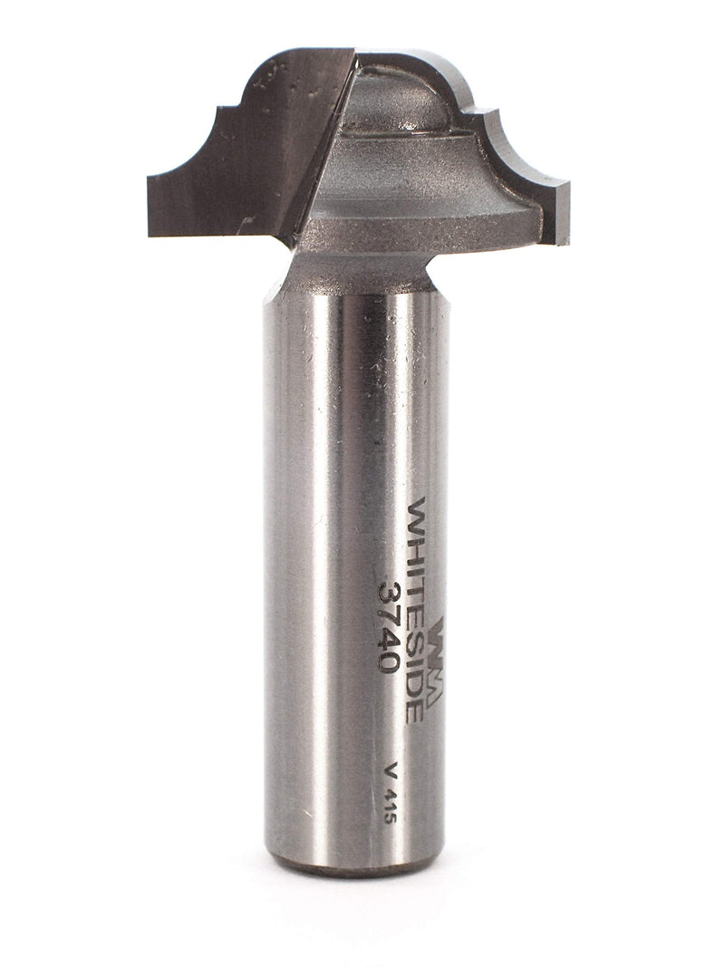 Whiteside 3740 Classical Round Bottom Router Bit: 3/16 Inch Radius, 1-1/8 Inch Large Diameter, 1/2 Inch Cutting Length, 1/2 Inch Shank, 2-1/8 Inch Overall Length