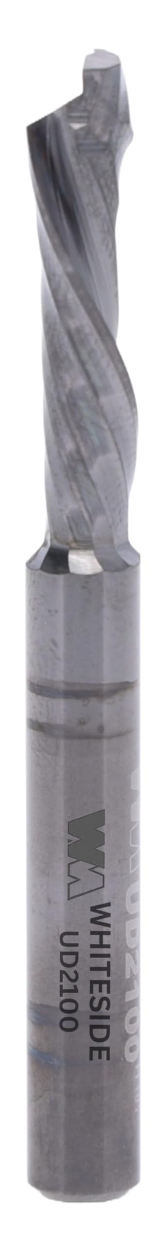 Whiteside Router Bits UD2100 Up/Down Cut Spiral Bit with Solid Carbide Compression and 1/4-Inch Cutting Diameter