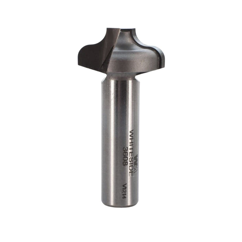 Whiteside 3608 Plunge Ogee Router Bit: 3/16 Inch Radius, 3/8 Inch Small Diameter, 1-1/8 Inch Large Diameter, 1/2 Inch Cutting Length, 1/2 Inch Shank, 2-1/4 Inch Overall Length