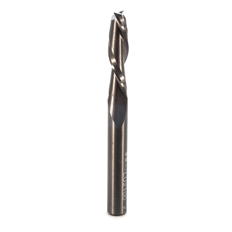 Whiteside Router Bits LU2100 Left Hand Spiral Bit with Up Cut Solid Carbide 1/4-Inch Cutting Diameter and 1-Inch Cutting Length