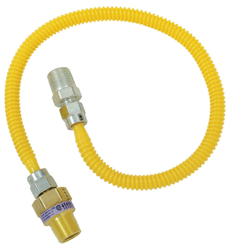 Plumb Shop Brasscraft CSSL44E-48P 1/2-Inch MIP x 3/8-Inch MIP x 48-Inch Gas Connector