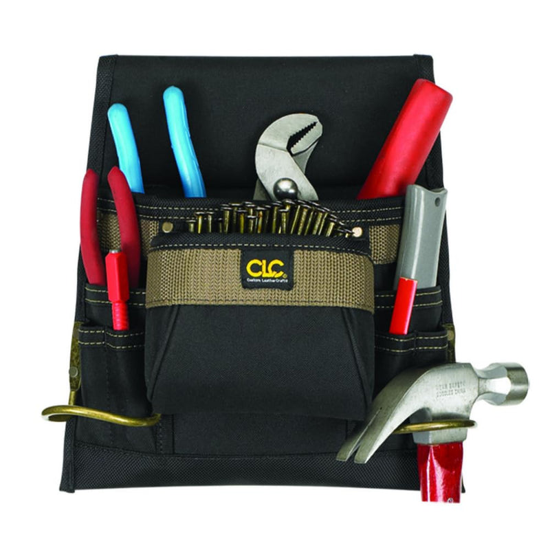 CLC Custom Leathercraft 1823 Nail and Tool Bag, Poly, 8-Pocket , Blue