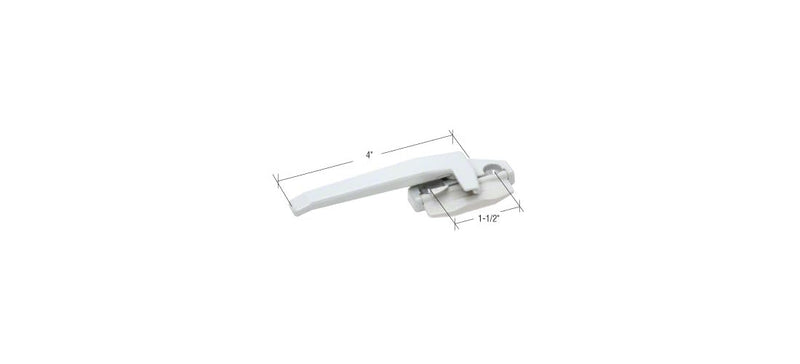 Left Hand White Cam Handle; 1-1/2" Screw Holes