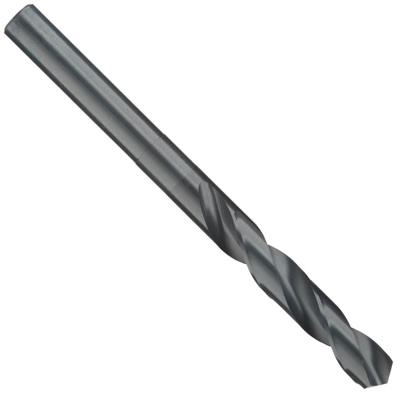 Chicago Latrobe 190 High-Speed Steel Reduced Shank Drill Bit, Black Oxide Finish, Round Shank, 118 Degree Conventional Point, 55/64" Size 55/64"