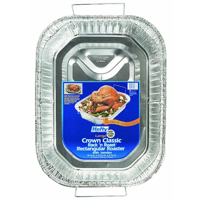 Hefty EZ Foil 11-3/4 in. W X 16-1/8 in. L Roaster Pan Silver